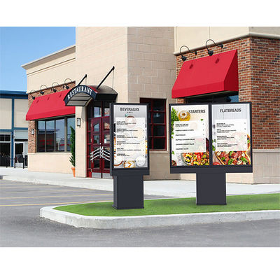 ป้ายขนาด 55 นิ้ว Outdoor Drive Thru Menu Boards Small Business 3000nits