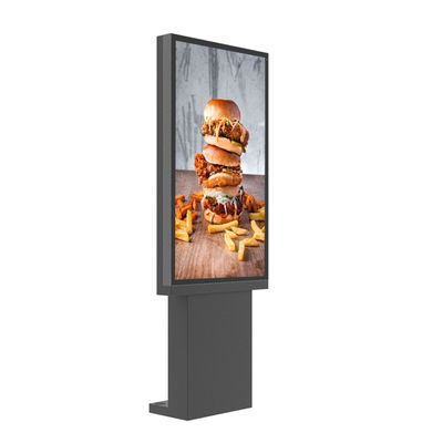 บอร์ดเมนูดิจิตอลกลางแจ้งขนาด 55 นิ้ว Drive Thru สำหรับร้านอาหารฟาสต์ฟู้ด จอภาพ Full HD 3000nits