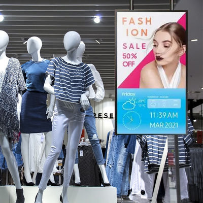 43 นิ้ว Tft Lcd Screen Vesa Standard Digital Signage Window Facing Display การโฆษณาสําหรับธุรกิจ