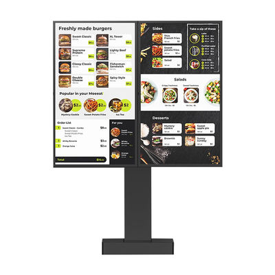 1920x1080 55 นิ้ว Outdoor Drive Thru โต๊ะอาหารสําหรับร้านอาหาร