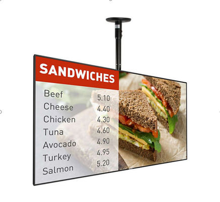 Fengshi 32 นิ้ว 700nit FHD Ultra Narrow Indoor Digital Menu Boards สําหรับร้านอาหาร